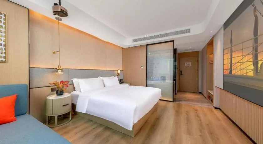Bed in Green Tree Inn Zhuhai International Airport Huafa Shangdu
