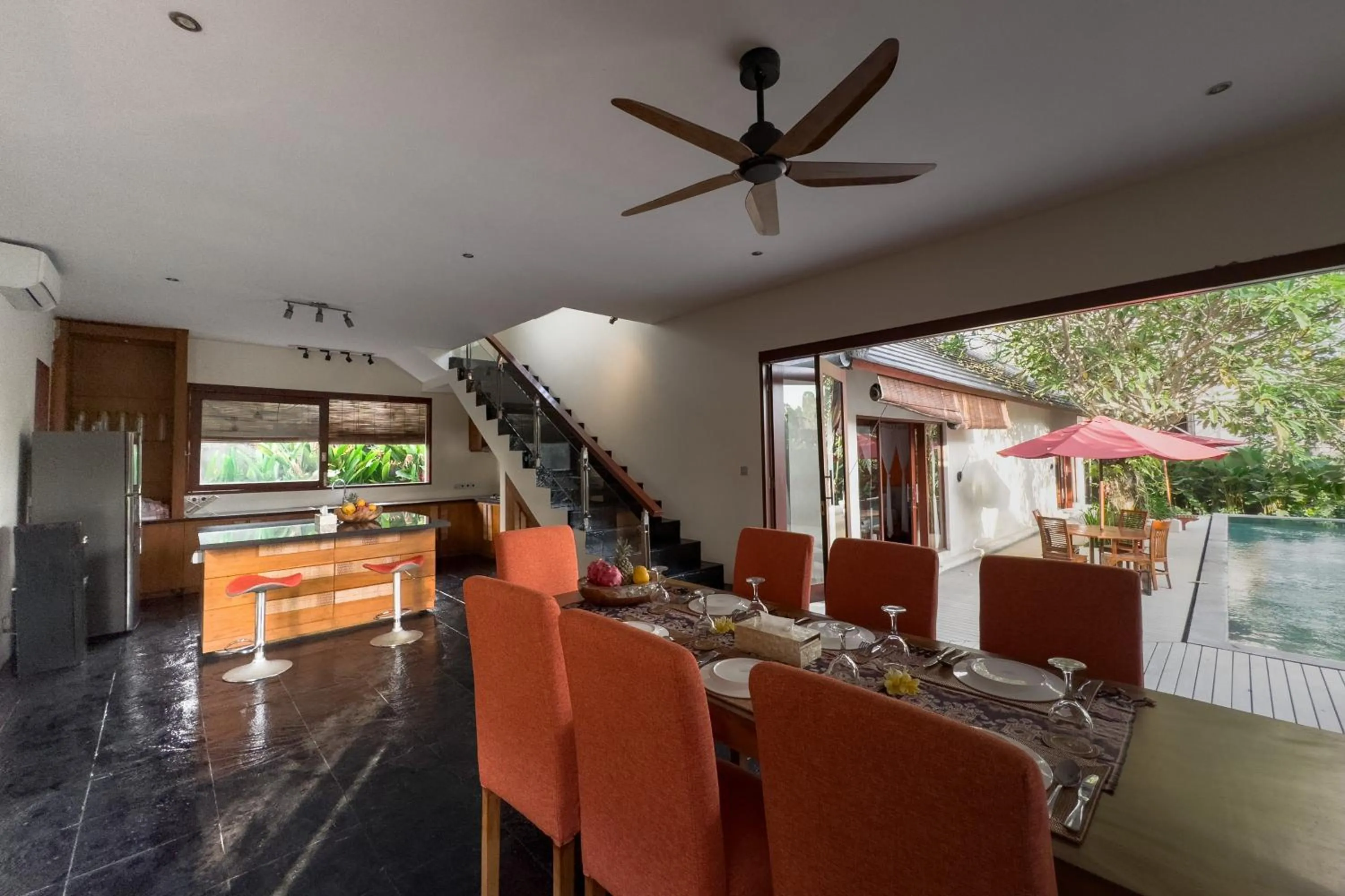 Dining area in Enchanting Canggu Villa