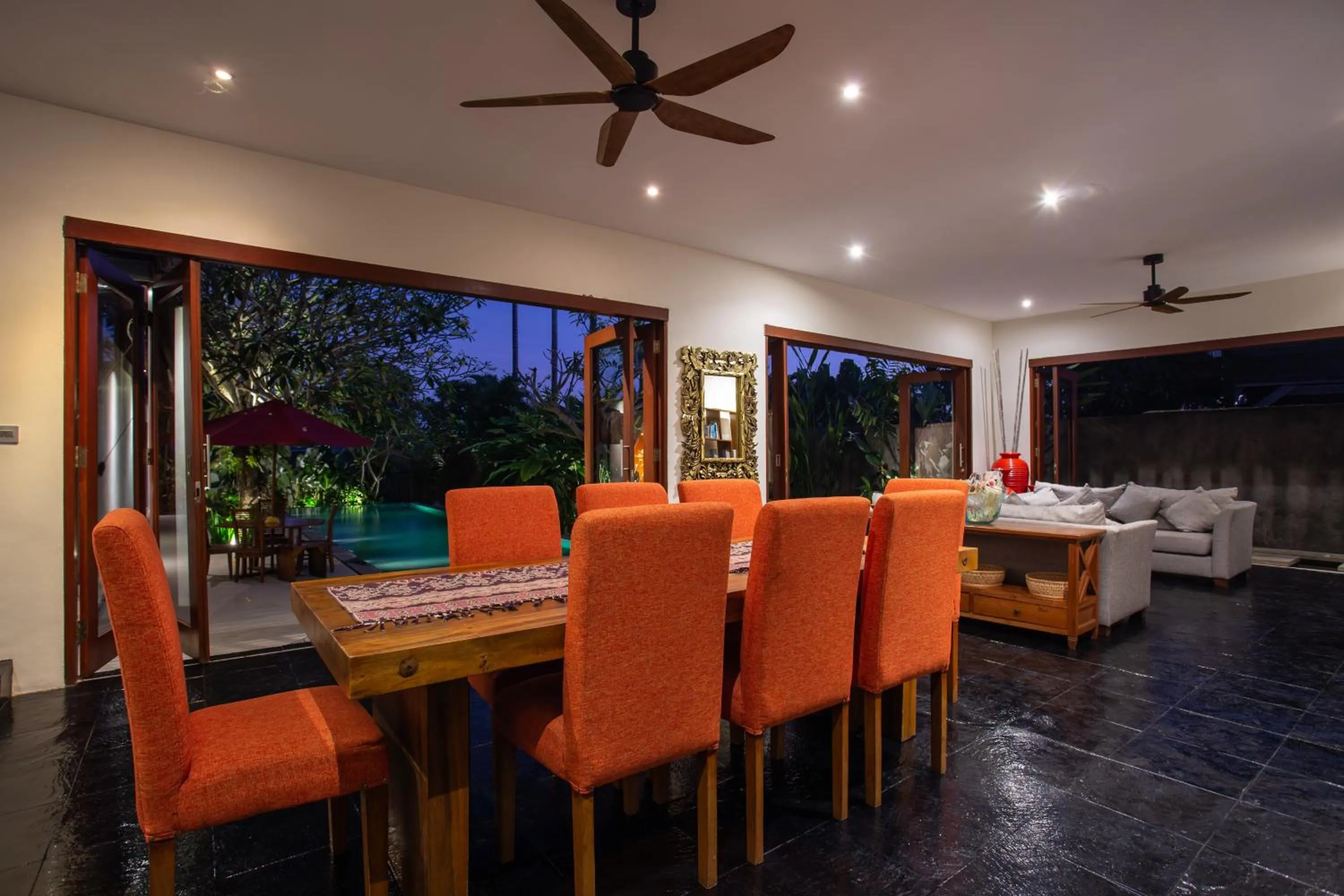Dining area in Enchanting Canggu Villa