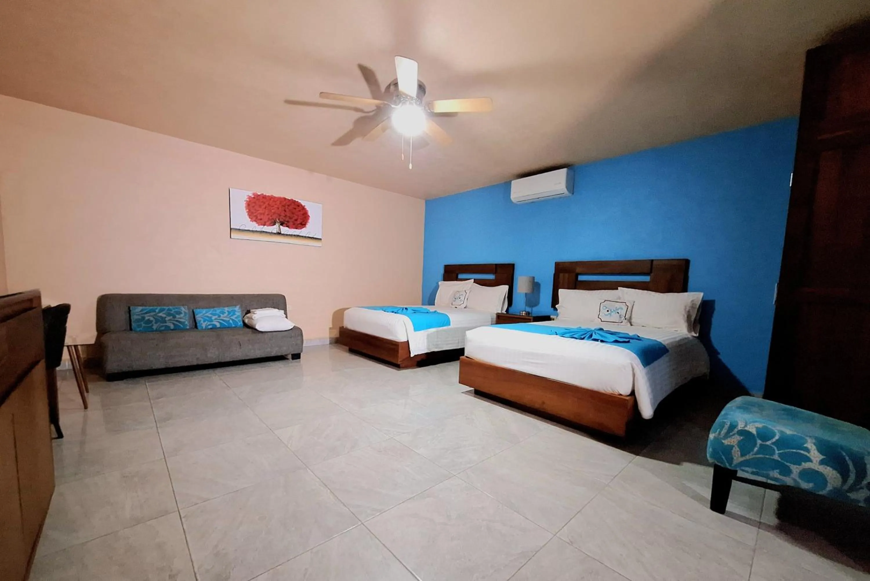 Bed in Pacific Inn hotel