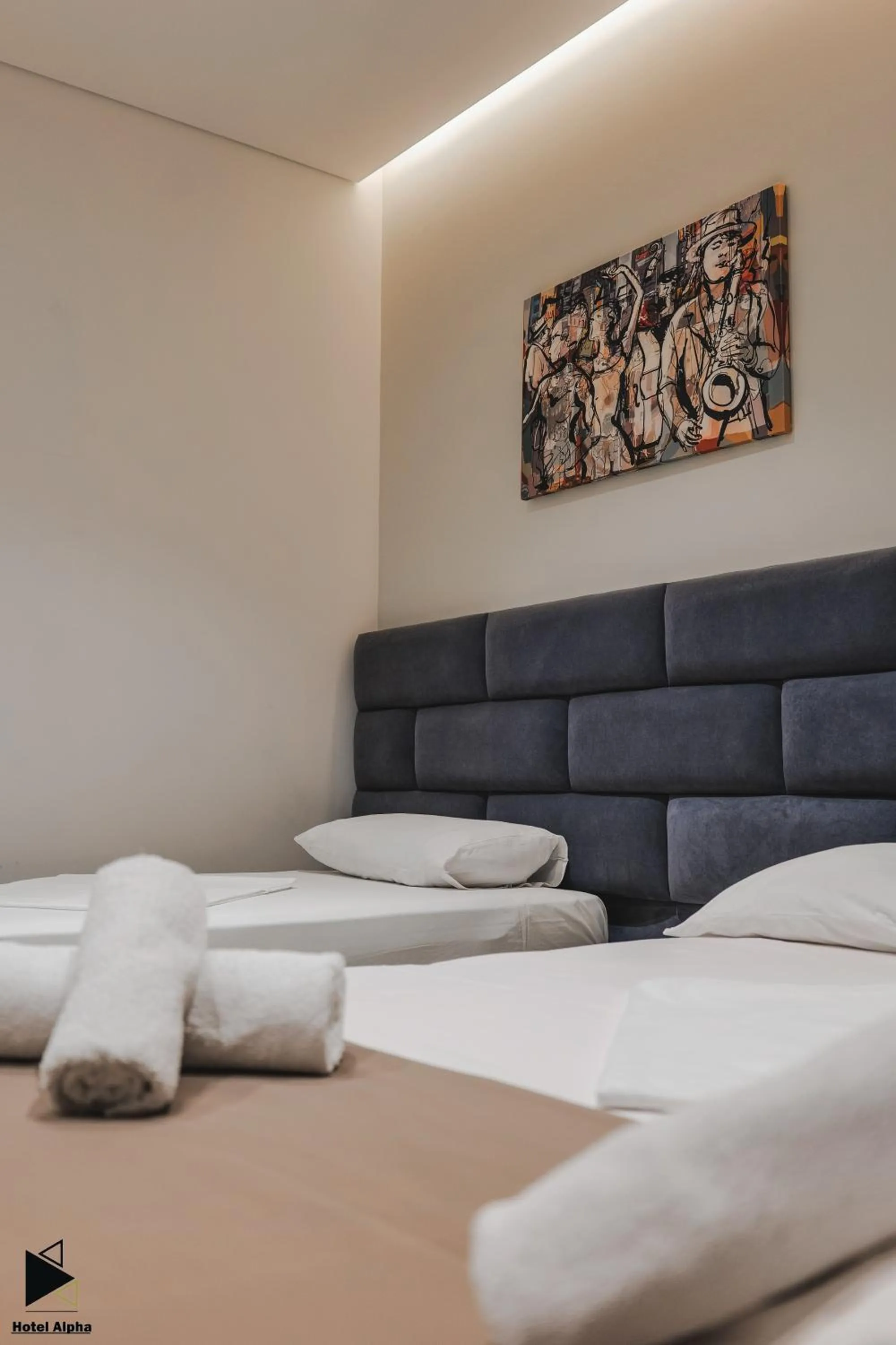 View (from property/room), Bed in Hotel Alpha