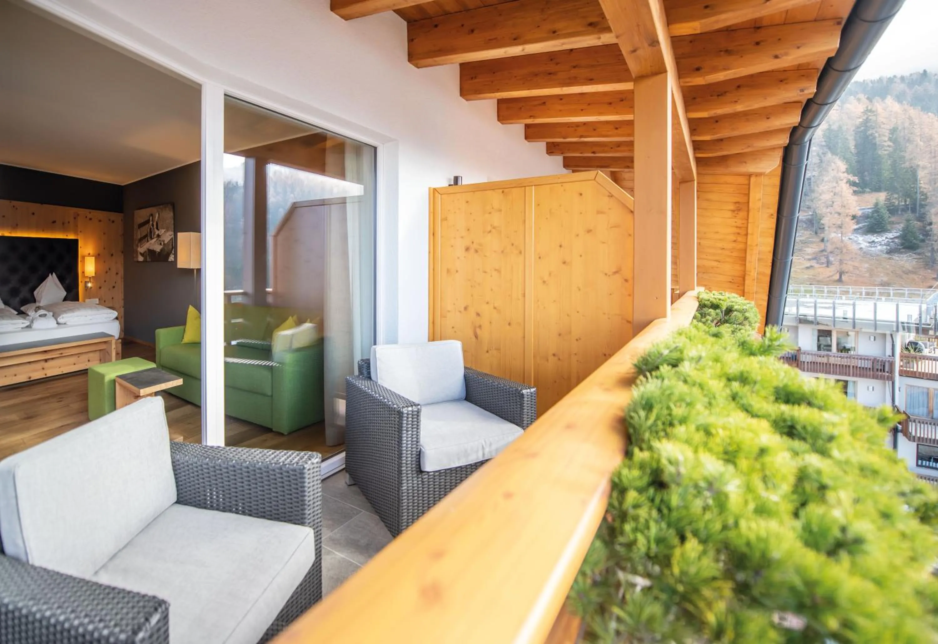 Balcony/Terrace in Hotel DAS ROYAL in Obereggen