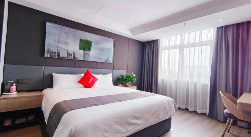 Bed in Thank Hotel Shandong Linyii Pingyi County Commerce and Trade City