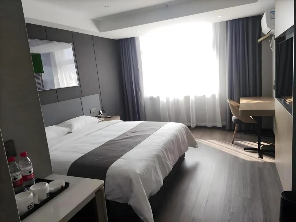 Bed in Thank Hotel Shandong Linyii Pingyi County Commerce and Trade City