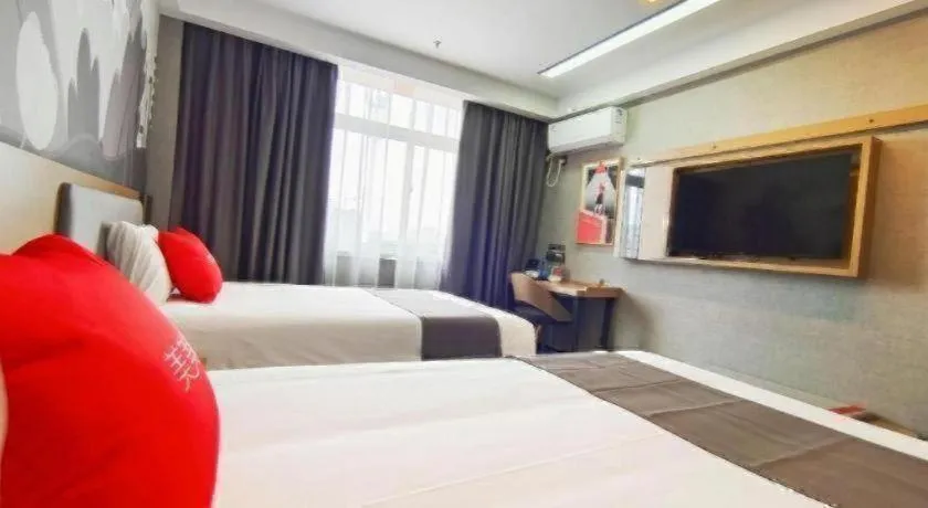 Bed in Thank Hotel Shandong Linyii Pingyi County Commerce and Trade City
