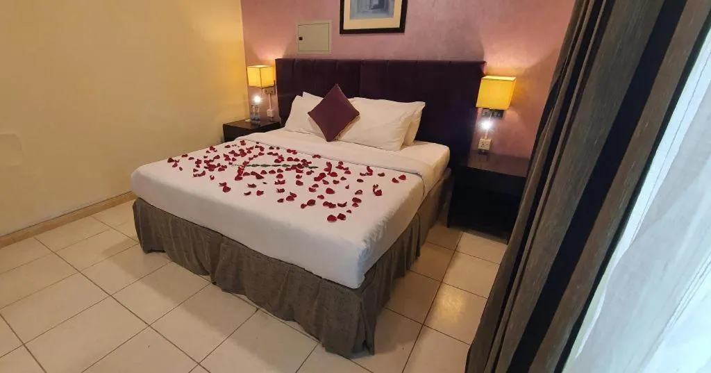 Bed in Lotus Furnished Hotel Apartments LLC. Ajman