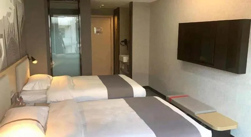 Bed in Thank Hotel Shanxi Lvliang Zhongyang County North Fengcheng Street