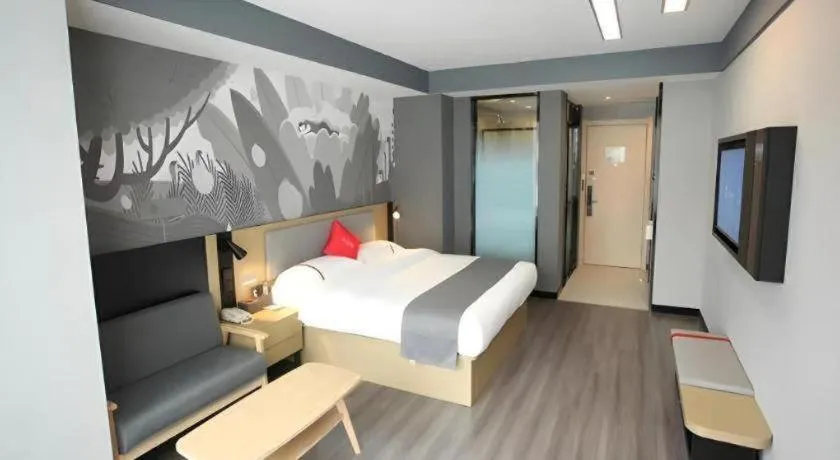 Bed in Thank Hotel Shanxi Lvliang Zhongyang County North Fengcheng Street