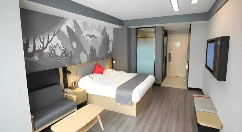 Bed in Thank Hotel Shanxi Lvliang Zhongyang County North Fengcheng Street