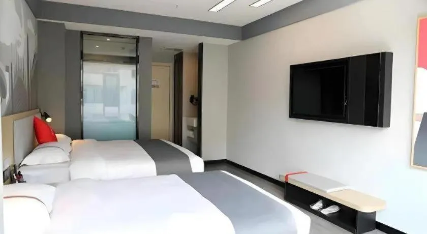 Bed in Thank Hotel Shanxi Lvliang Zhongyang County North Fengcheng Street