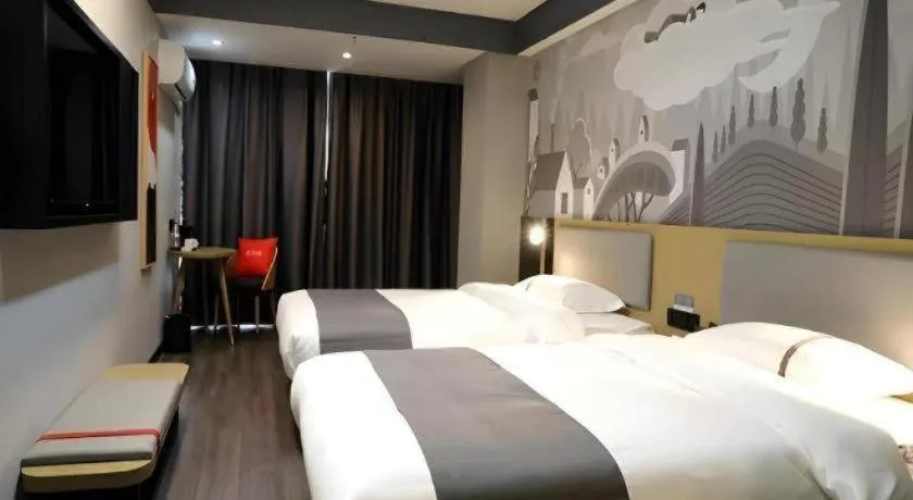 Bed in Thank Hotel Shanxi Lvliang Zhongyang County North Fengcheng Street