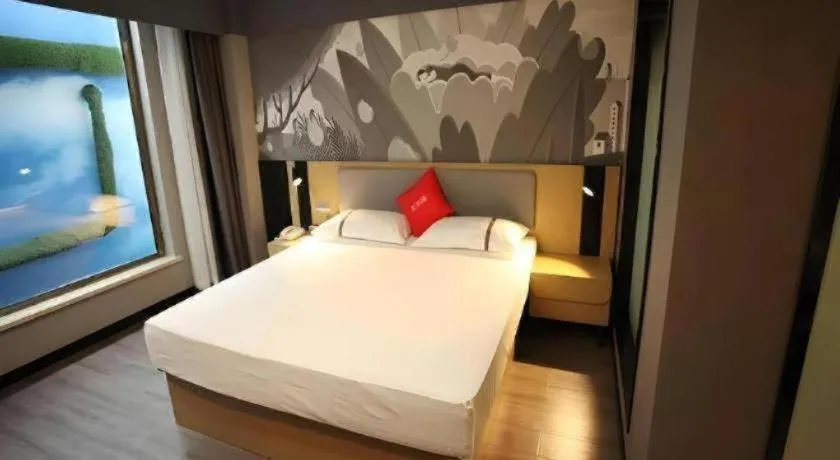 Bed in Thank Hotel Shanxi Lvliang Zhongyang County North Fengcheng Street