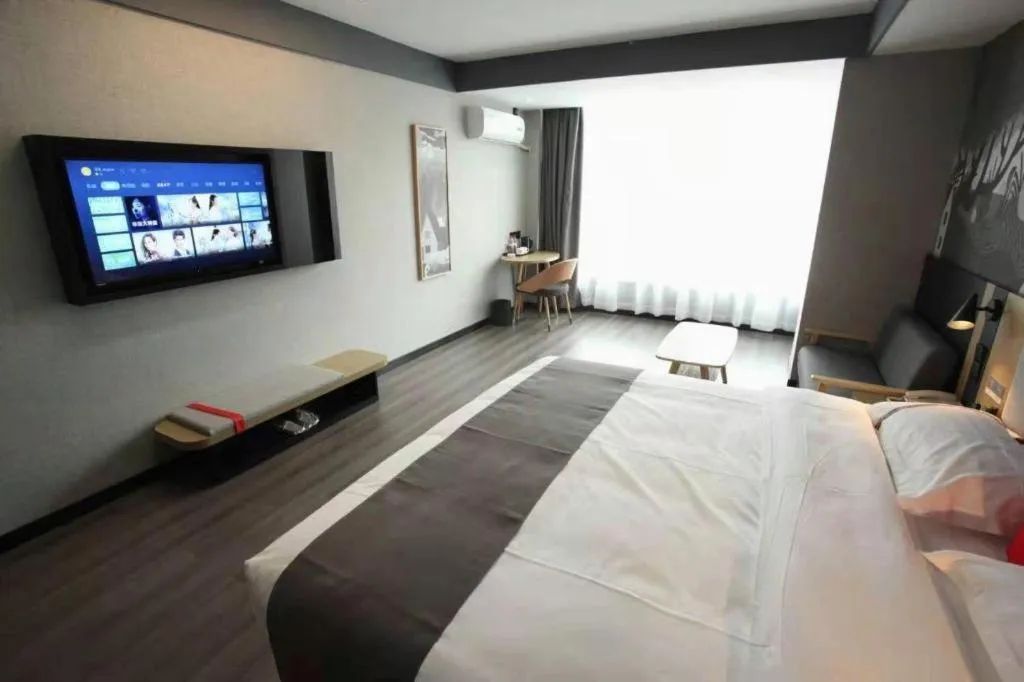 Bed in Thank Hotel Shanxi Lvliang Zhongyang County North Fengcheng Street