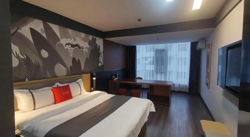 Bed in Thank Hotel Shanxi Lvliang Zhongyang County North Fengcheng Street
