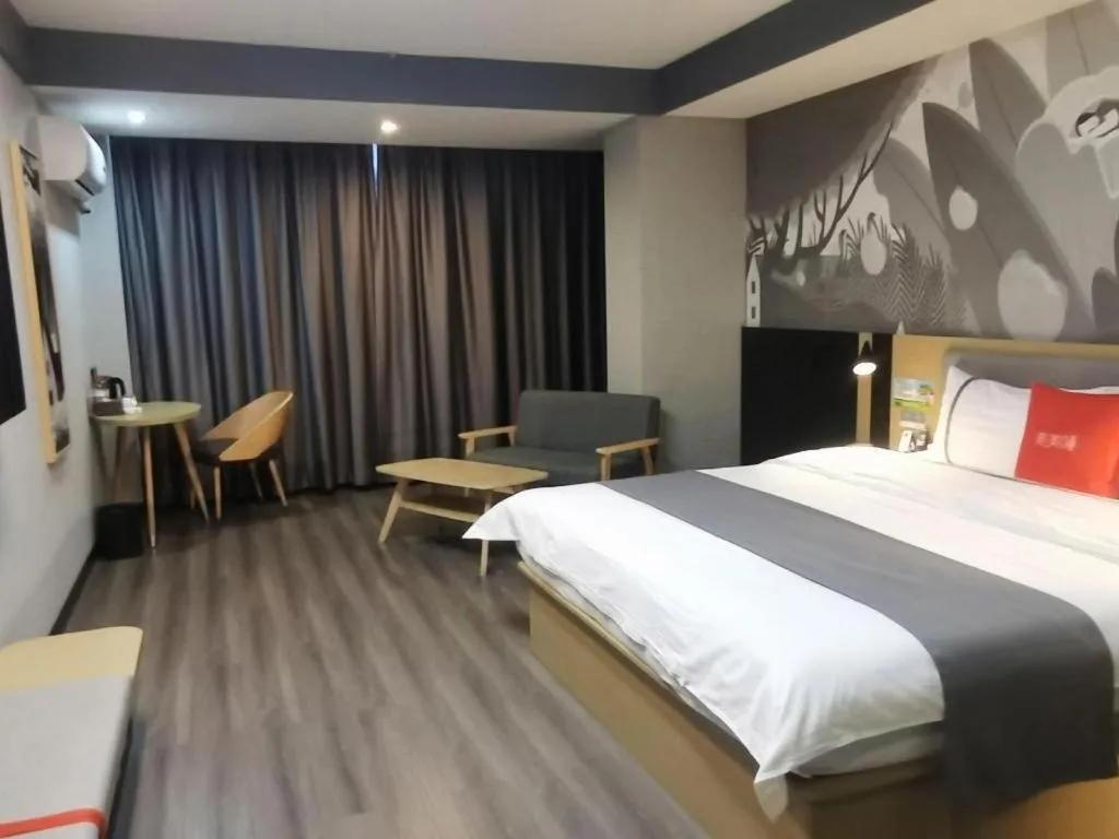 Bed in Thank Hotel Shanxi Lvliang Zhongyang County North Fengcheng Street
