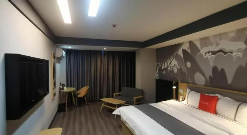 Bed in Thank Hotel Shanxi Lvliang Zhongyang County North Fengcheng Street