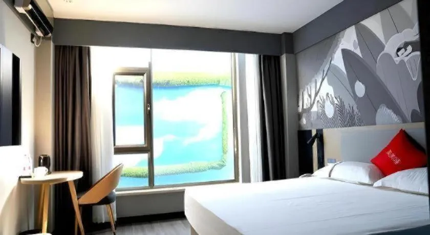 Bed in Thank Hotel Shanxi Lvliang Zhongyang County North Fengcheng Street