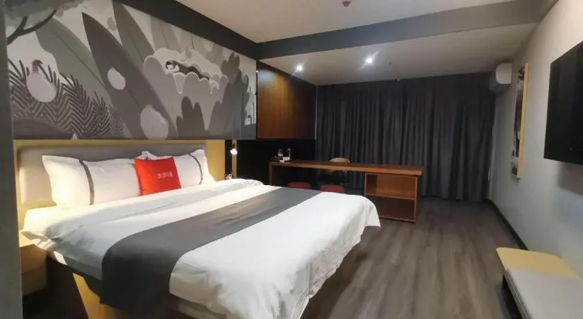 Bed in Thank Hotel Shanxi Lvliang Zhongyang County North Fengcheng Street