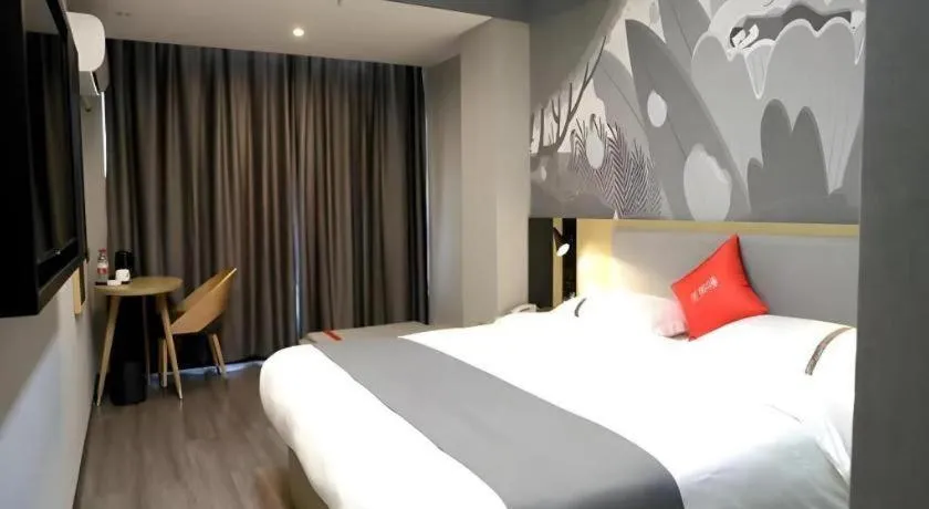 Bed in Thank Hotel Shanxi Lvliang Zhongyang County North Fengcheng Street