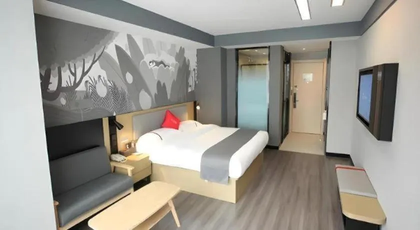 Bed in Thank Hotel Shanxi Lvliang Zhongyang County North Fengcheng Street