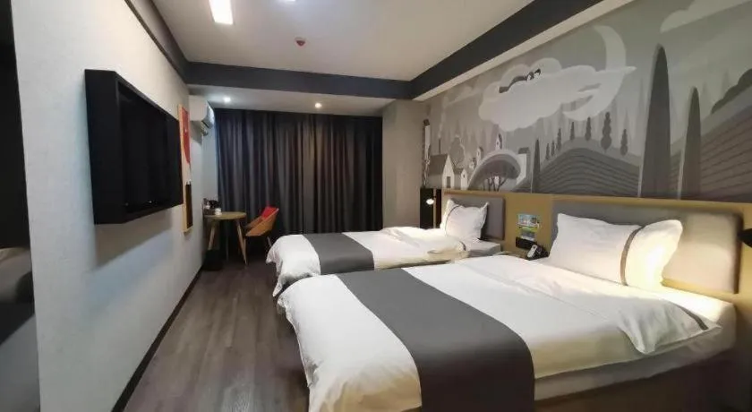 Bed in Thank Hotel Shanxi Lvliang Zhongyang County North Fengcheng Street