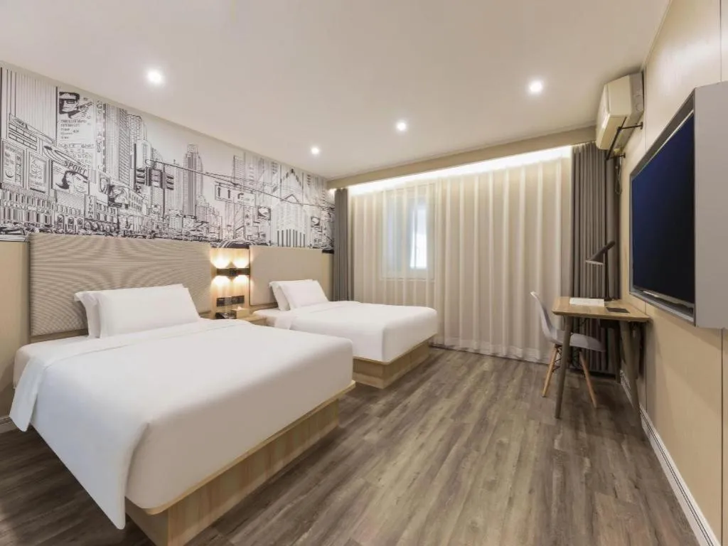 Bed in City Comfort Inn Luzhou Jiangyang District Wancheng International