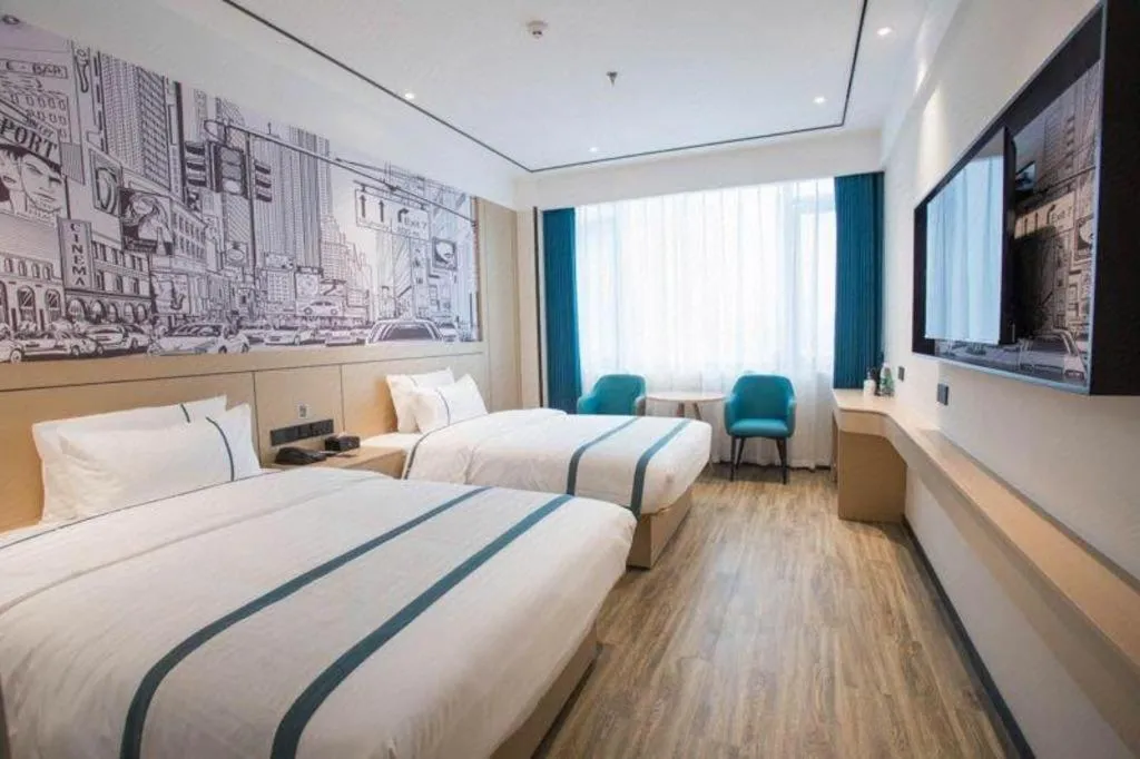 Bed in City Comfort Inn Luzhou Jiangyang District Wancheng International