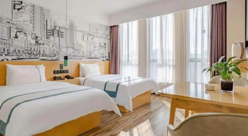 Bed in City Comfort Inn Luzhou Jiangyang District Wancheng International