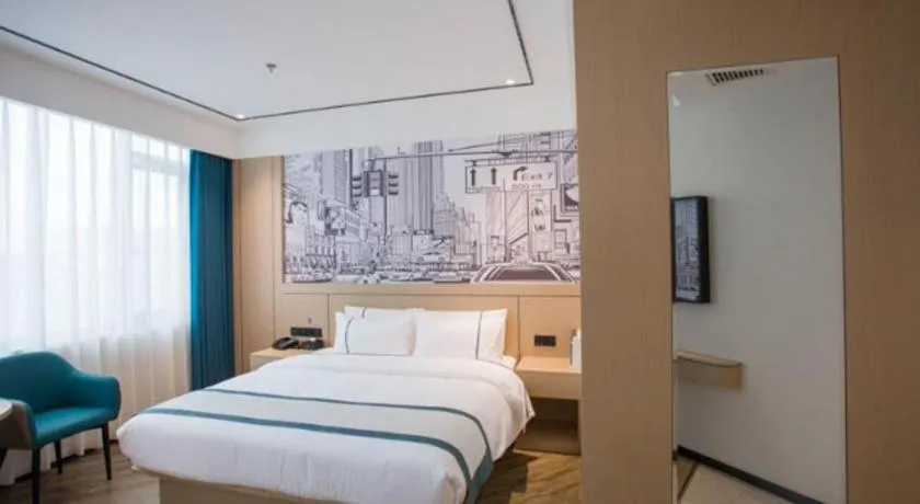 Bed in City Comfort Inn Luzhou Jiangyang District Wancheng International