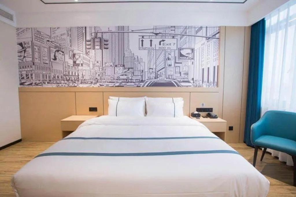 Bed in City Comfort Inn Luzhou Jiangyang District Wancheng International