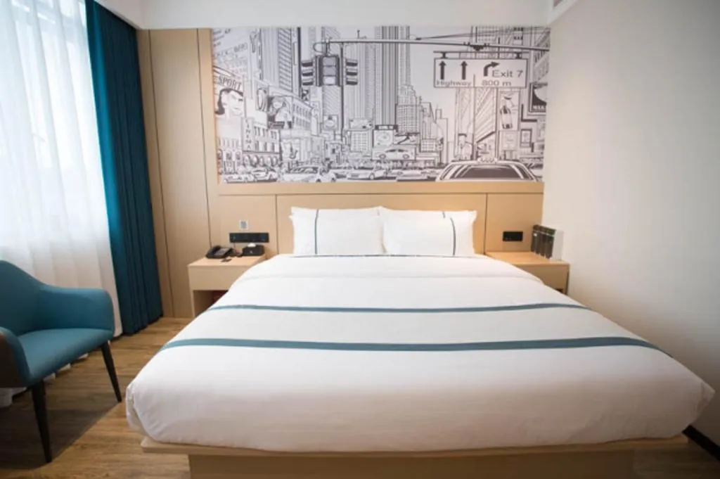 Bed in City Comfort Inn Luzhou Jiangyang District Wancheng International