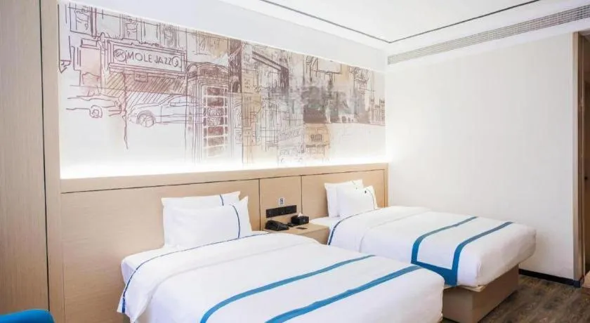 Bed in City Comfort Inn Luzhou Jiangyang District Wancheng International