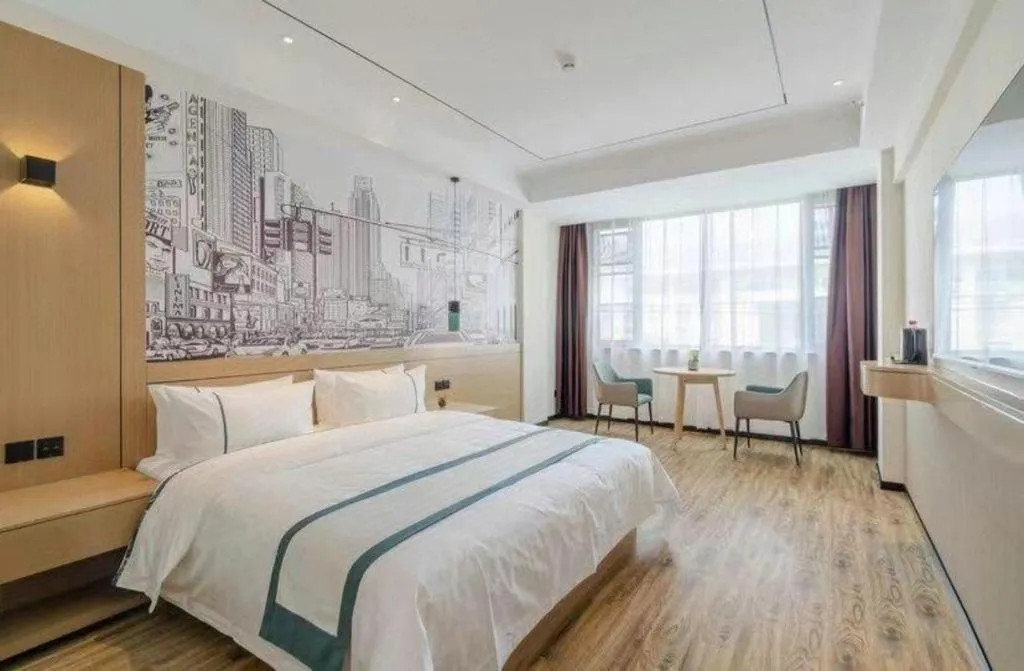 Bed in City Comfort Inn Luzhou Jiangyang District Wancheng International