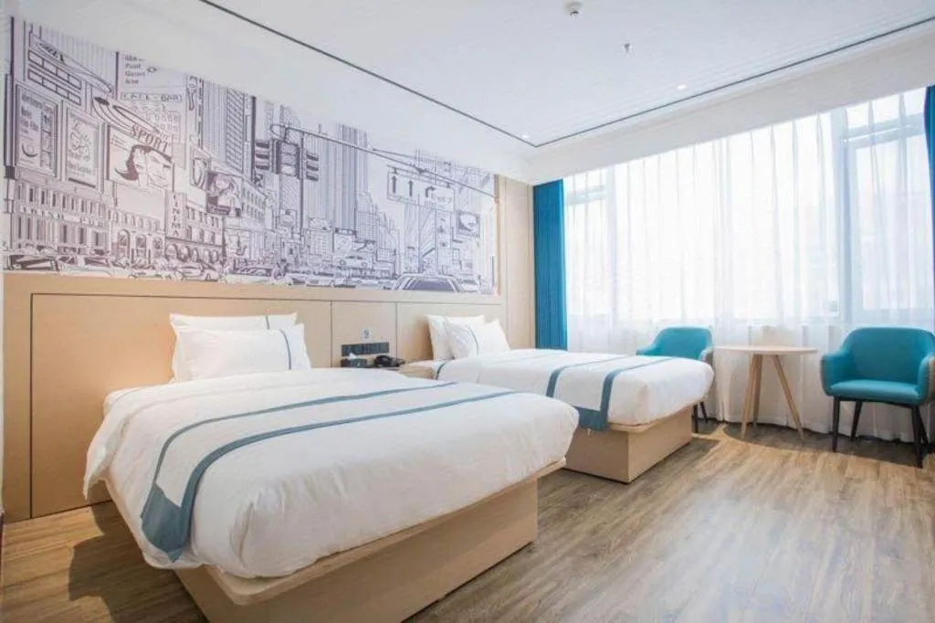 Bed in City Comfort Inn Luzhou Jiangyang District Wancheng International