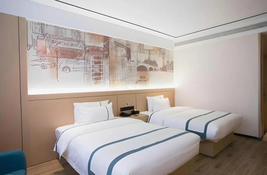 Bed in City Comfort Inn Luzhou Jiangyang District Wancheng International