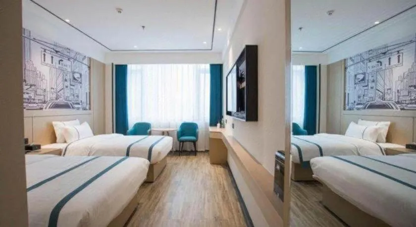 Bed in City Comfort Inn Luzhou Jiangyang District Wancheng International