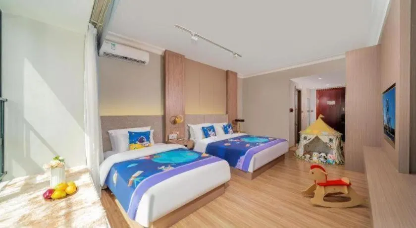 Bed in Poltton International Service Apartment Shanwei Urban District High-speed Railway Station