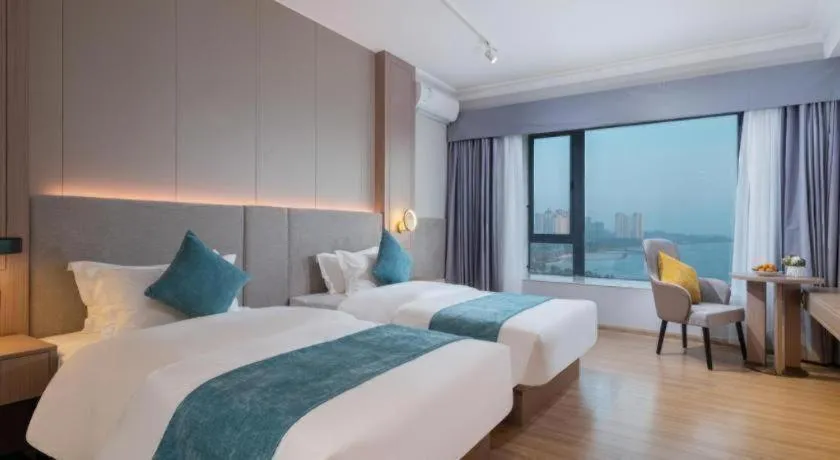 Bed in Poltton International Service Apartment Shanwei Urban District High-speed Railway Station