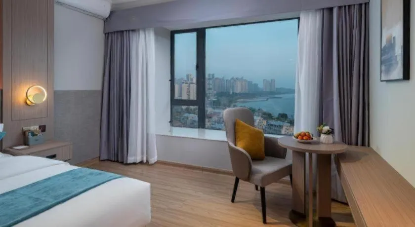 Bed in Poltton International Service Apartment Shanwei Urban District High-speed Railway Station