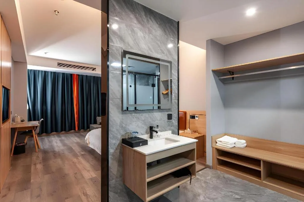 Bed in Borrman Hotel Jiangyin Zhouzhuang