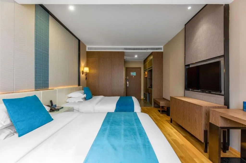 Bed in Echarm Hotel Wuhan Wusheng Road Metro Station Cade Square