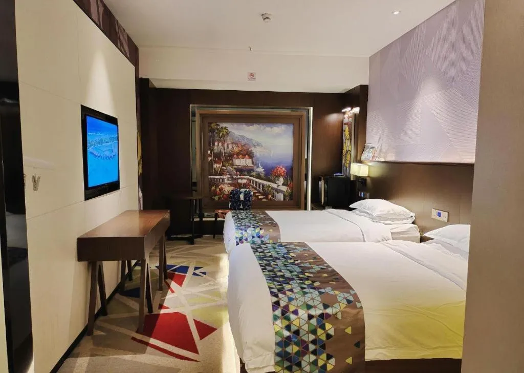 Bed in Borrman Hotel Wuhan Hankou Railway Station Metro Station