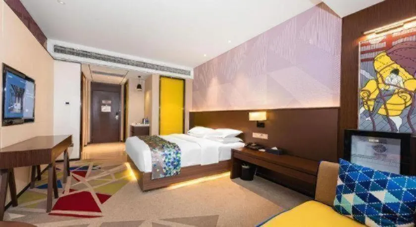 Bed in Borrman Hotel Wuhan Hankou Railway Station Metro Station