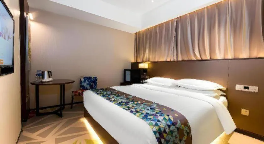 Bed in Borrman Hotel Wuhan Hankou Railway Station Metro Station