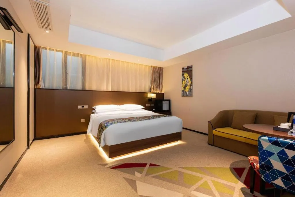 Bed in Borrman Hotel Wuhan Hankou Railway Station Metro Station