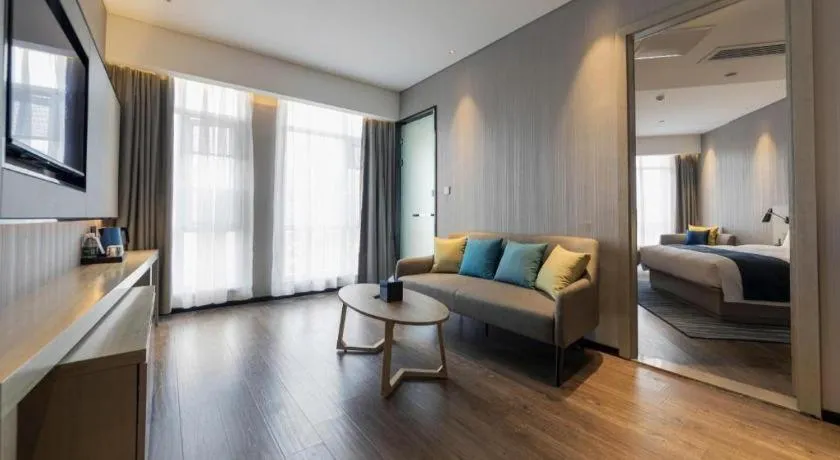 Bed in Echarm Hotel Wuhan Huashan