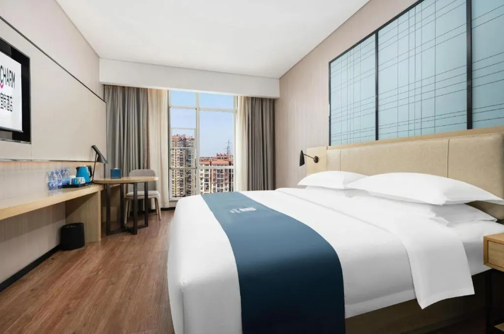 Bed in Echarm Hotel Wuhan Huashan