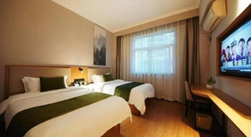 Bed in GreenTree Inn Luoyang Henan University of Science and Technology