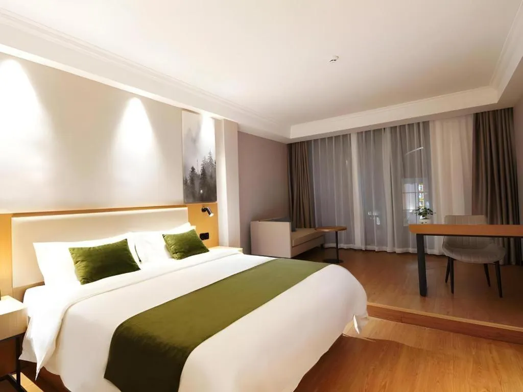 Bed in GreenTree Inn Luoyang Henan University of Science and Technology
