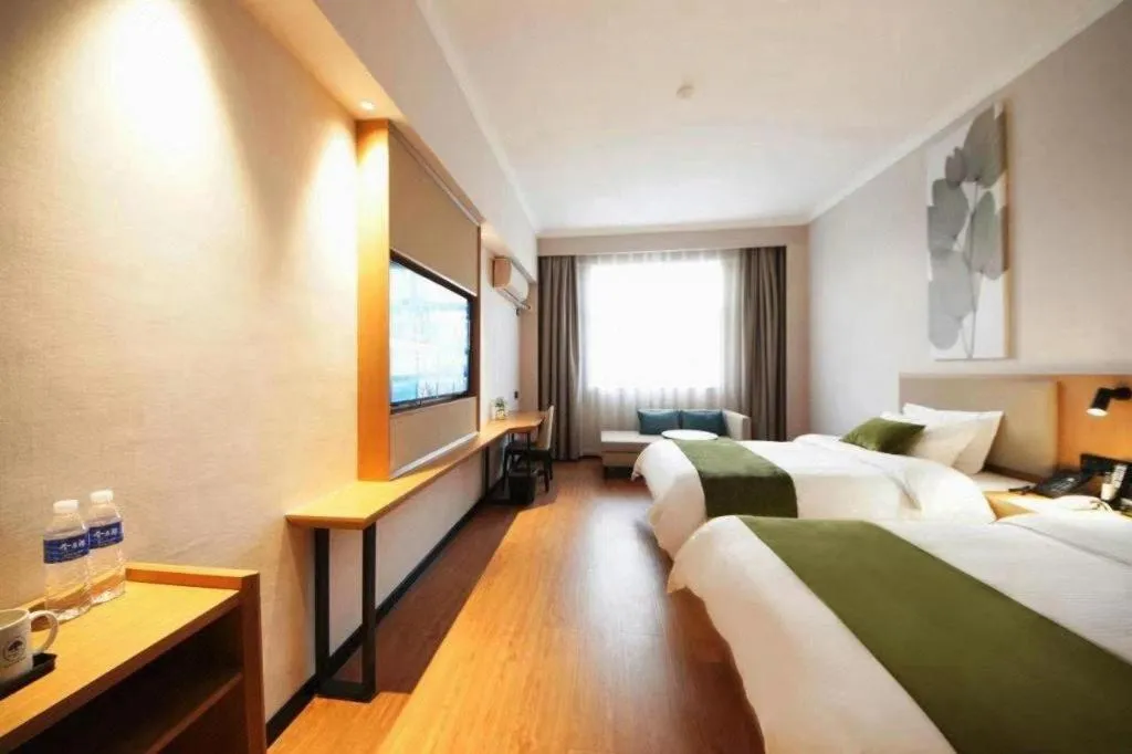 Bed in GreenTree Inn Luoyang Henan University of Science and Technology